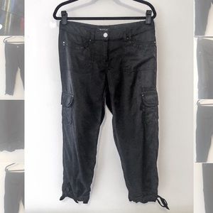 White House Black Market Silk Cargo Pants Size 6
